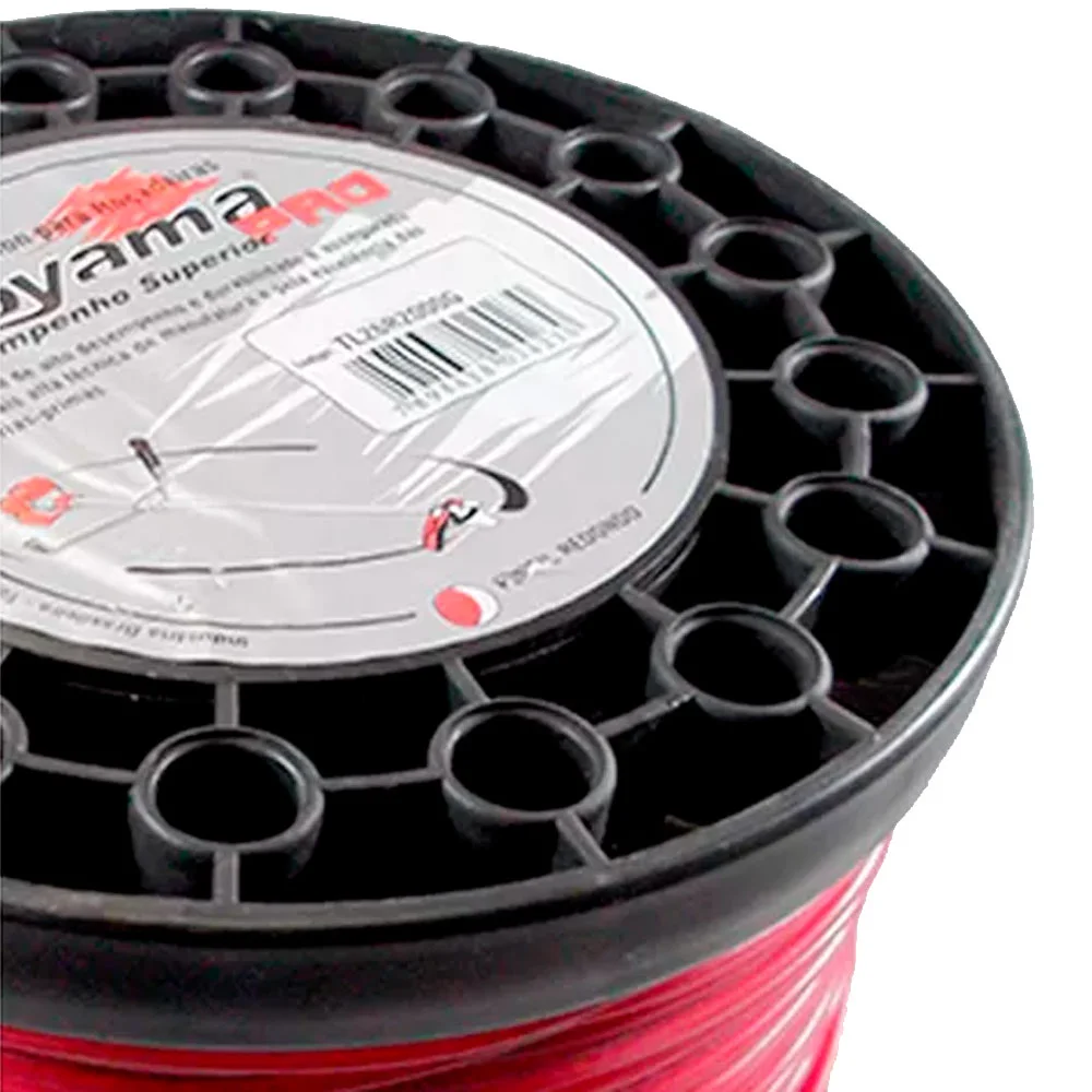 Fio Nylon 3mm Vermelho 2,268 Kg Roçadeira Toyama 280mt